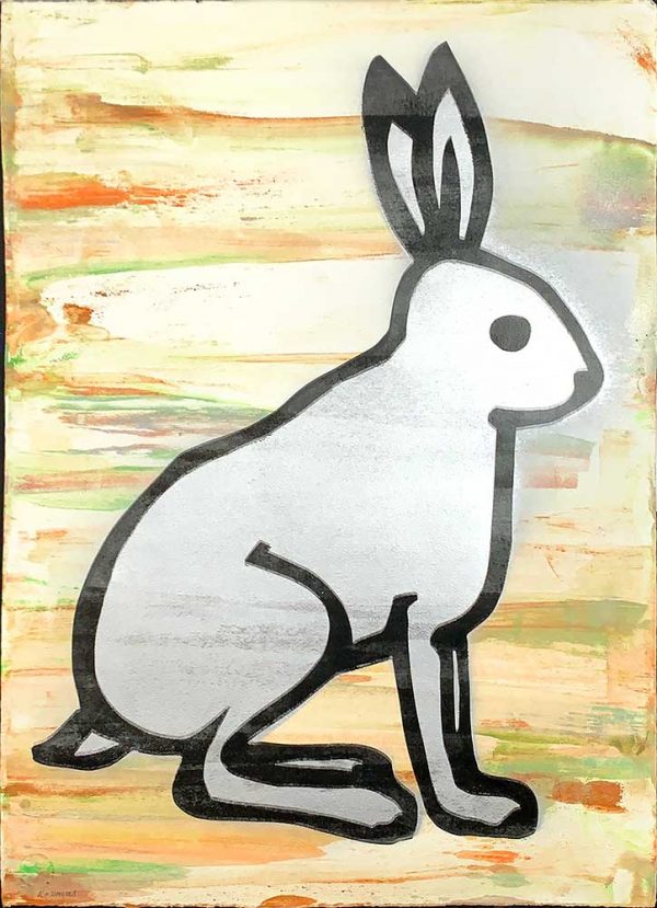 Silverhare ljusgrön bakgrund