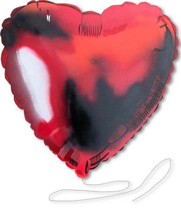 "Helium Heart” är ett konstverk av Tonk the Trooper gjort år 2020. Tekniken är Akryl och lackfärg på skuren kanalplast och finns i en upplaga på 1 unikt exemplar. Verket mäter 68 x 70 cm.