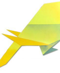 Paper bird yellow