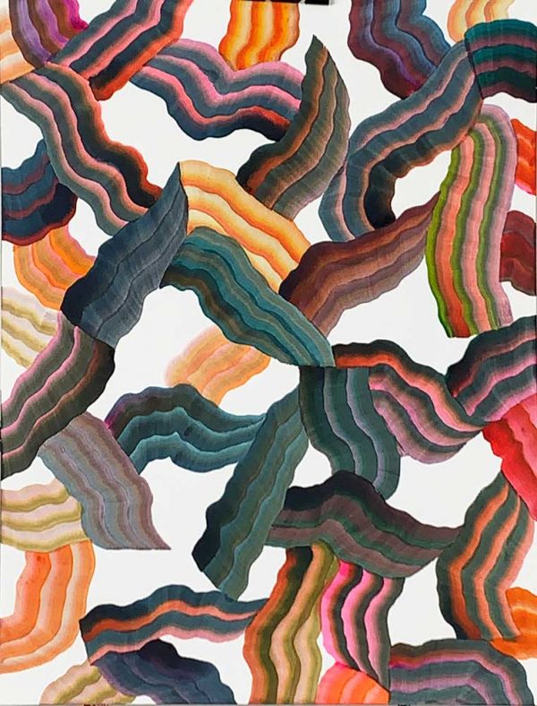 ”Waves I” är ett verk av Karin Wästlund gjort år 2020. Tekniken är Akryl på papper och finns i en upplaga på 1 exemplar. Verket mäter 41 x 31 cm.