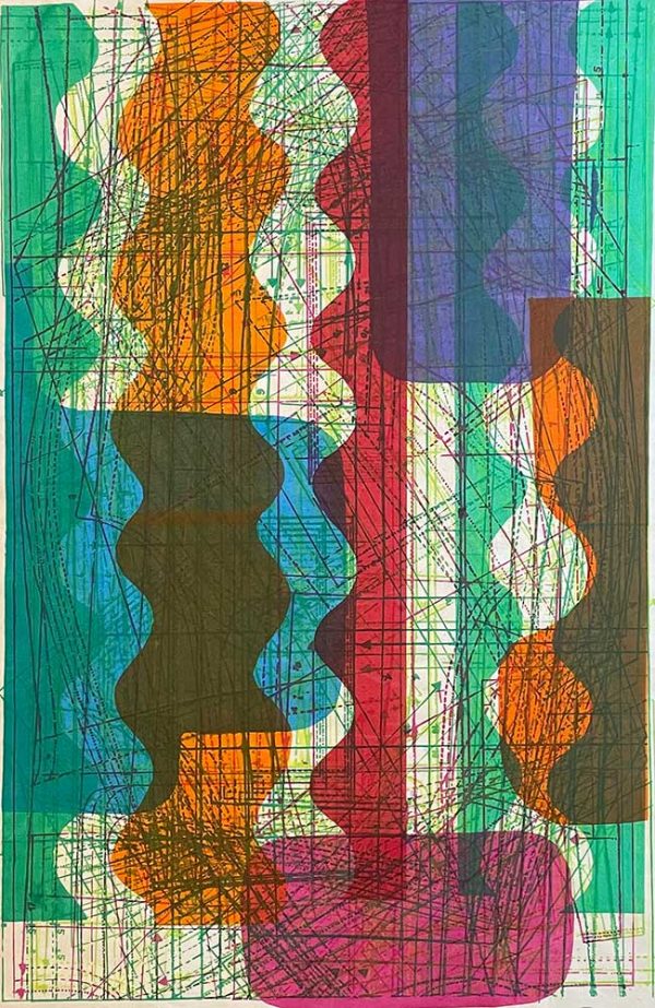 ”Serpentiner I” är ett verk av Christina Västerbo gjort år 2021. Tekniken är Screentryck på papper och finns i en upplaga på 3 exemplar. Verket mäter 65 x 98 cm, och själva bildytan är 55 x 88 cm.