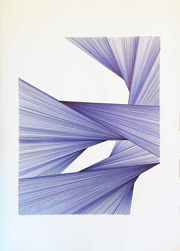 ”Blue Lines VII” är ett verk av Anders Granberg gjort år 2021. Tekniken är Bläck på papper och finns i en upplaga på 1 exemplar. Verket mäter 70 x 50 cm, bildytan är 50 x 40 cm.