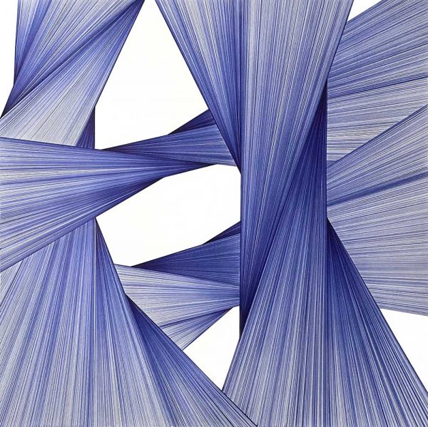 "Blue Lines XIII” är ett verk av Anders Granberg gjort år 2022. Tekniken är Ballpoint penna på papper i ett unikt exemplar. Verket mäter 70 x 70 cm, signerat av konstnären.