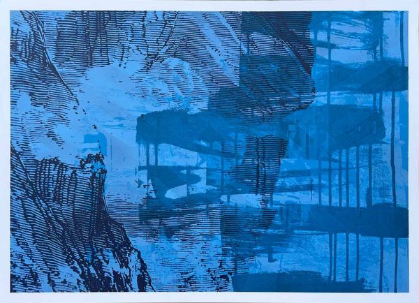 ”Blue Haze, Version 2” är ett verk av Daniel Birgersson gjort år 2022. Tekniken är Screentryck, mixed media på papper och är ett unikt verk. Verket mäter 50 x 70 cm, själva tryckytan är 46,5 x 66,5 cm.