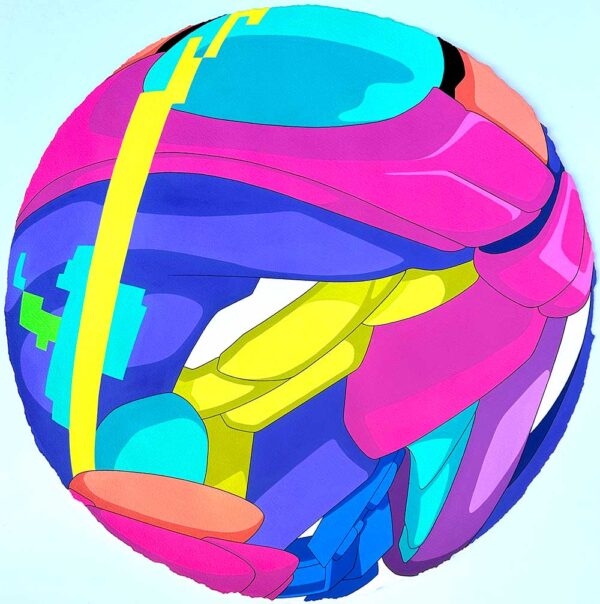 ”LOOPDEELOOP/7” är ett konstverk av Emil Öhlund gjort år 2023. Tekniken är akryl på formrivet papper och är ett unikt verk. Verket mäter 53 x 53 cm. Verket är signerat på baksidan.