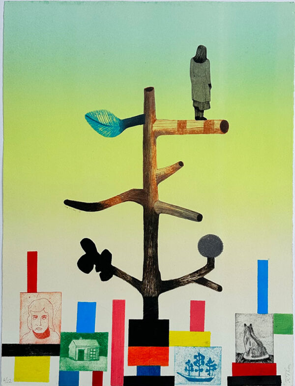 ”Looking for a future” är ett verk av Kristina Thun gjort år 2023. Tekniken är Litografi, etsning, torrnål, blyerts och finns i en upplaga på 22 exemplar. Verket mäter 40 x 30 cm.