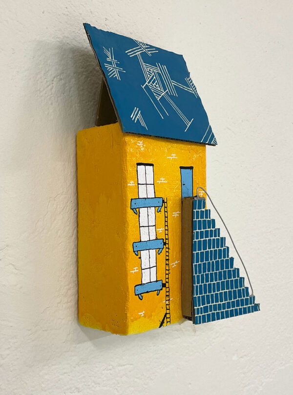 ”Hus Nr. 15” är ett konstverk av Oskar Palmbäck gjort år 2022. Tekniken är Gips, kartong, papper, ståltråd och akryl och är ett unikt verk. Verket mäter 24 x 15 x 8 cm. Verket är signerat på undersidan.