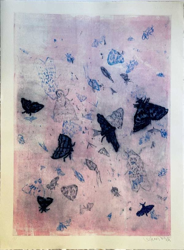 ”Nattfly” är ett verk av Annalena Törnström gjort år 2025. Tekniken är torrnål på papper och finns i en upplaga på 1 exemplar. Verket mäter 78 x 56 cm, själva bildytan är 70 x 50 cm. Signerat och numrerat av konstnären på framsidan nedtill.
