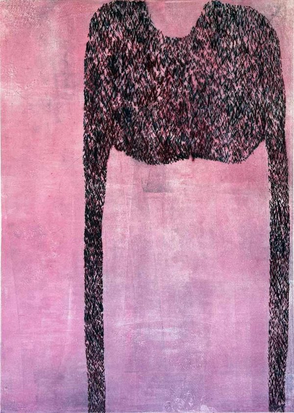 ”Tröjan” är ett verk av Annalena Törnström gjort år 2025. Tekniken är torrnål på papper och finns i en upplaga på 1 exemplar. Verket mäter 78 x 56 cm, själva bildytan är 70 x 50 cm. Signerat och numrerat av konstnären på framsidan nedtill.