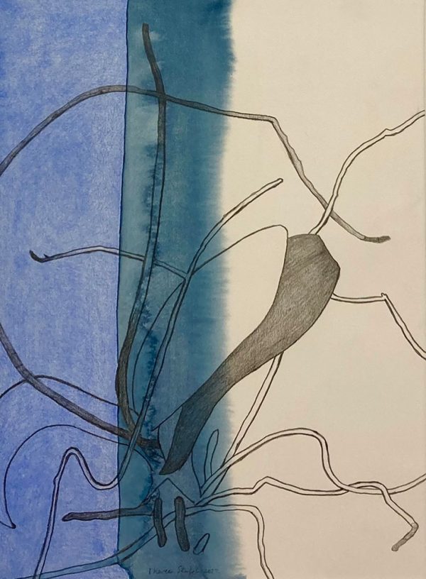 "Orkide" är ett konstverk av Therese Szatek. Tekniken är blyerts och akvarell på papper gjord 2022 i ett unikt exemplar och mäter 31 x 23 cm. Verket är inramat med mörkgrått betsat trä och har reflexfritt museiglas, inramningen mäter 46 x 37,5 cm. Signerat av konstnären.
