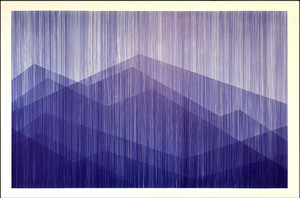 "Blue Lines 59” är ett verk av Anders Granberg gjort år 2025. Tekniken är Ballpoint penna på papper i ett unikt original. Verket mäter 60 x 90 cm, och själva ritade ytan mäter 54 x 84 cm. Signerat av konstnären.