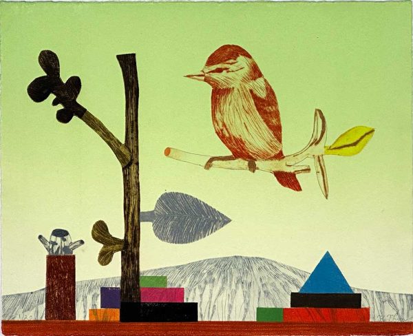 ”På grön kvist” är ett verk av Kristina Thun gjort år 2025. Tekniken är Torrnål på papper och finns i en upplaga av 20 exemplar. Verket mäter21 x 26 cm. Signerat och numrerat av konstnären.
