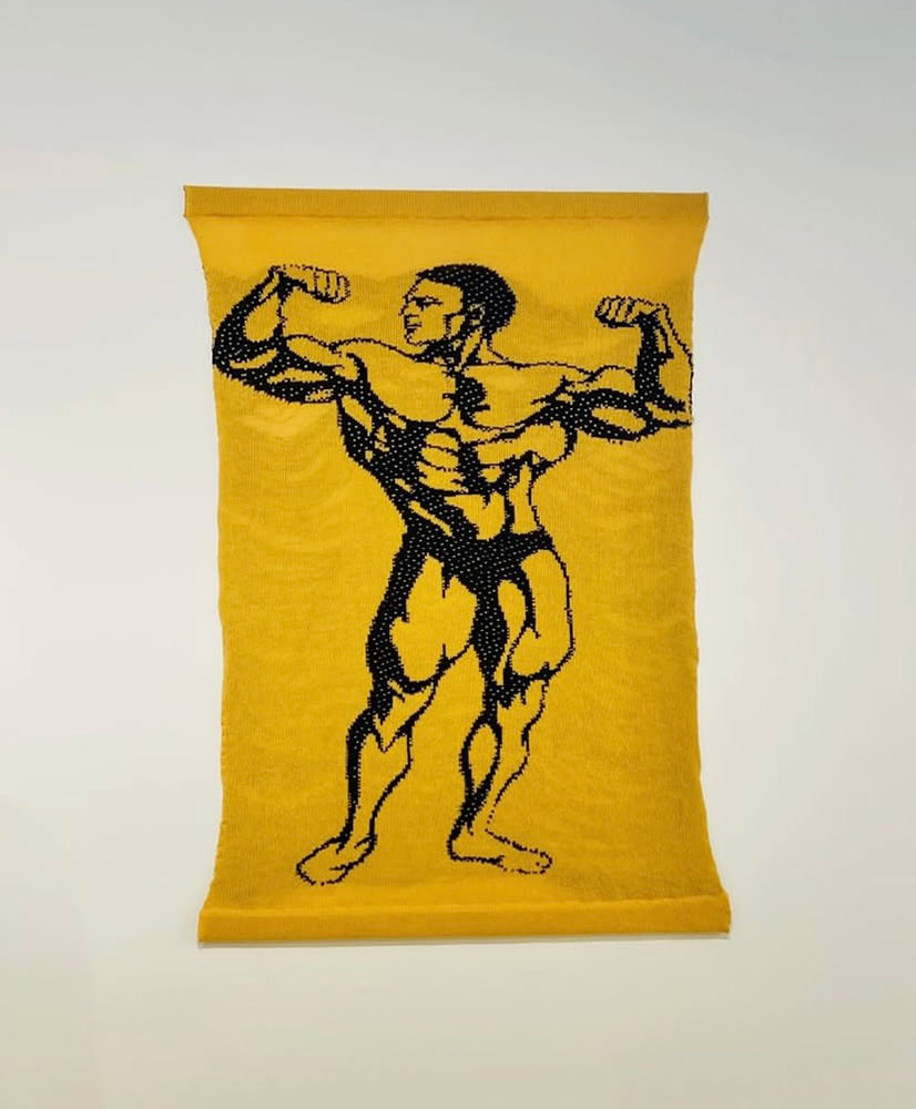 "Crafting Bodies" är ett konstverk av Moa-Matilda Nilsson. Det är gjort i maskinstickad ull år 2025 i ett unikt exemplar och mäter 110 x 80 cm.