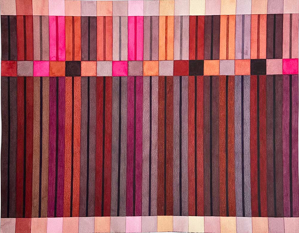 "Del ur Norrnäsmatta" är ett konstverk av Therese Szatek. Det är akvarell på papper gjord 2025 i ett unikt exemplar och mäter 46 x 58 cm. Signerat av konstnären.