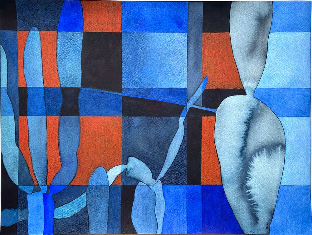 "Ur Kaktusserie nr 2" är ett konstverk av Therese Szatek. Det är akvarell på papper gjord 2025 i ett unikt exemplar och mäter 45,5 x 60 cm. Signerat av konstnären.
